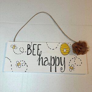 Bee Happy sign home farmhouse decoration Valentines Day Bee lover Valentine